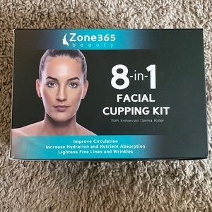 Zone 365 Beauty 8-in-1 Facial Cupping Kit with enhanced derma roller